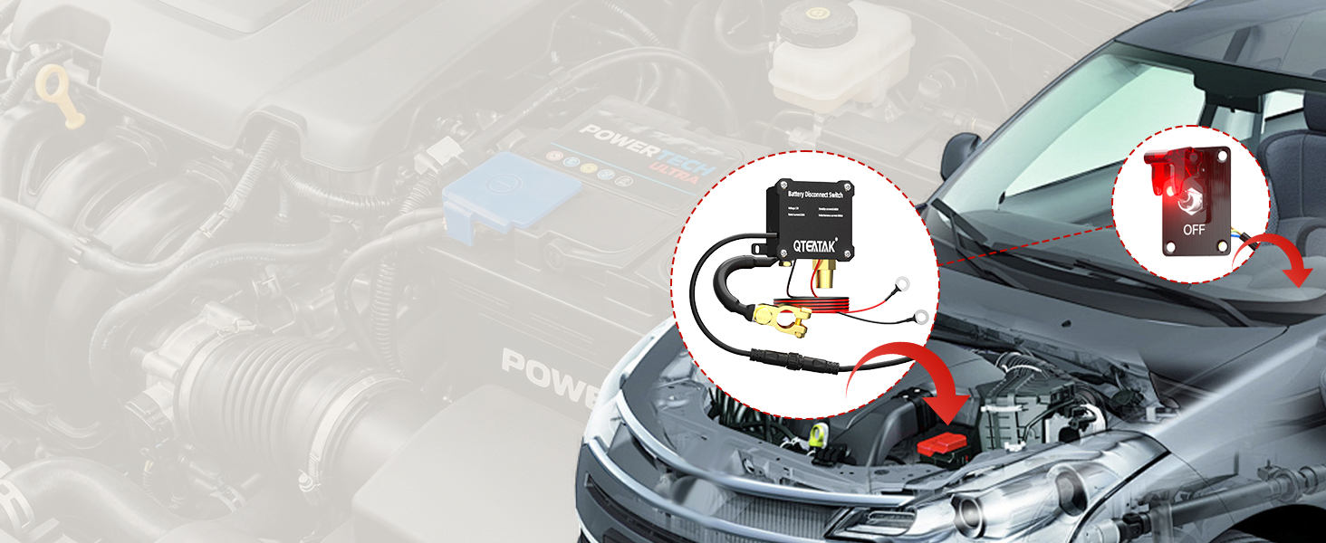 QTEATAK battery disconnect switch kit model options